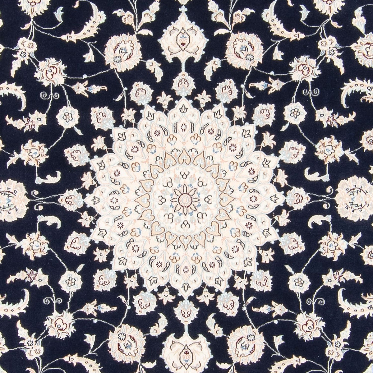 Alfombra persa - Nain cuadrado  - 210 x 200 cm - azul oscuro
