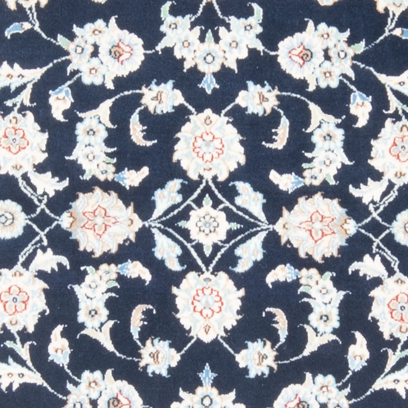 Alfombra de pasillo Alfombra Persa - Nain - Real - 203 x 80 cm - azul oscuro