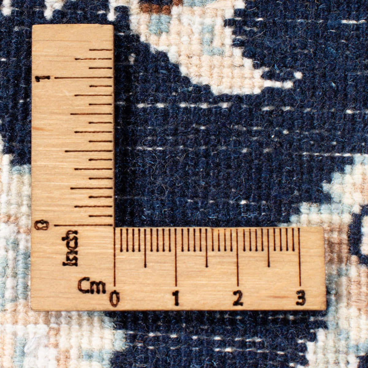 Alfombra de pasillo Alfombra Persa - Nain - Real - 203 x 80 cm - azul oscuro