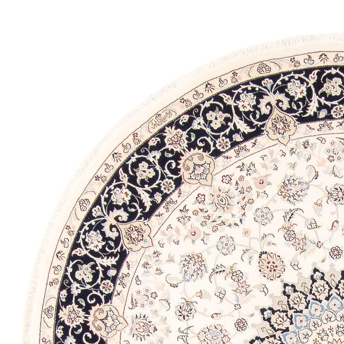Alfombra persa - Nain redondo  - 200 x 200 cm - crema