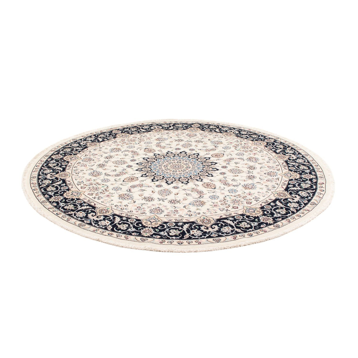 Alfombra persa - Nain redondo  - 200 x 200 cm - crema