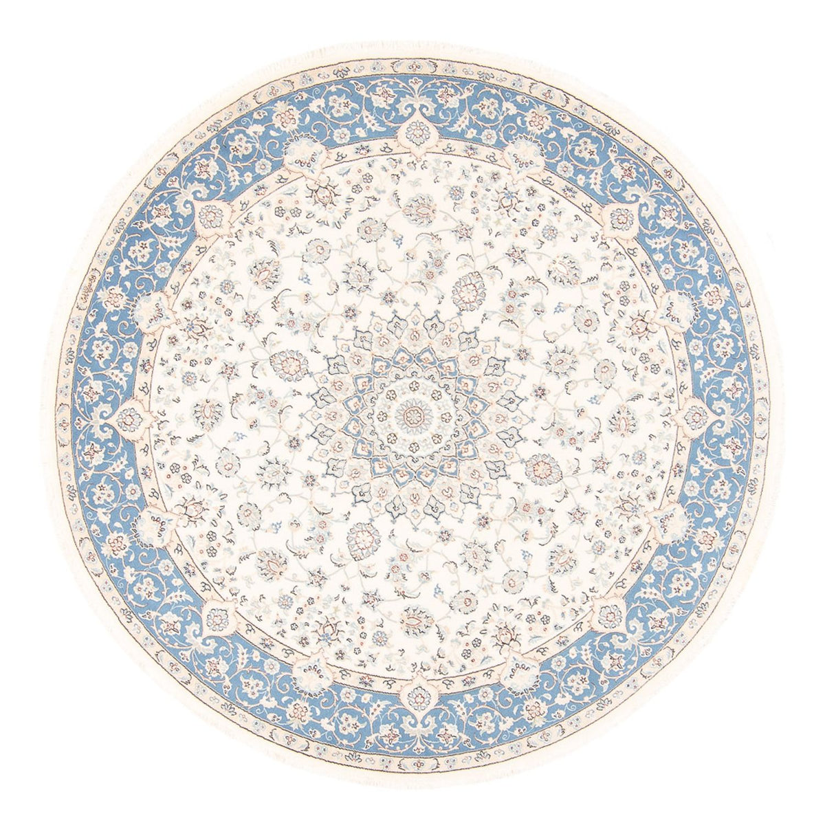 Alfombra persa - Nain redondo  - 200 x 200 cm - crema