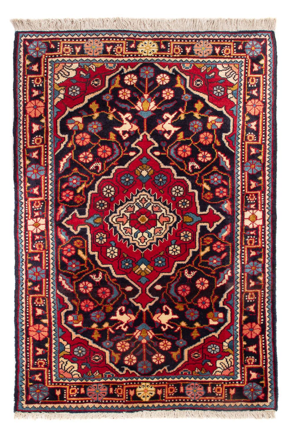 Alfombra persa - Clásica - 96 x 63 cm - azul oscuro