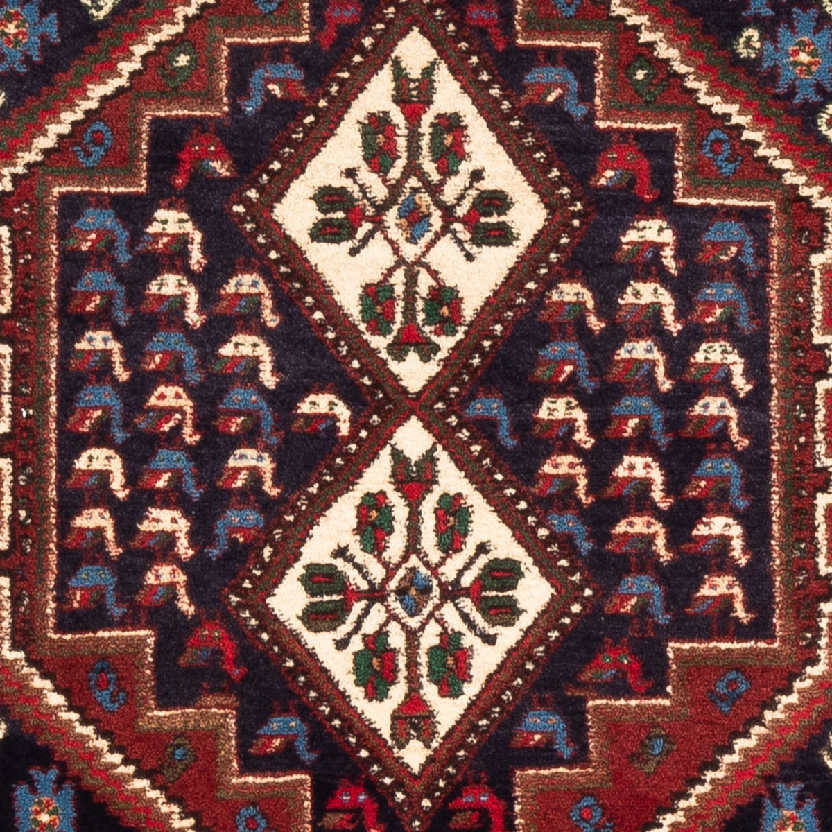 Alfombra persa - Nómada - 150 x 97 cm - azul oscuro