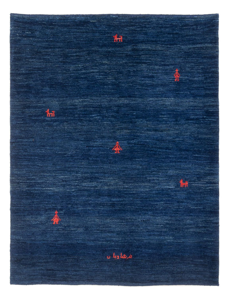 Alfombra Gabbeh - Persa - 190 x 150 cm - azul oscuro