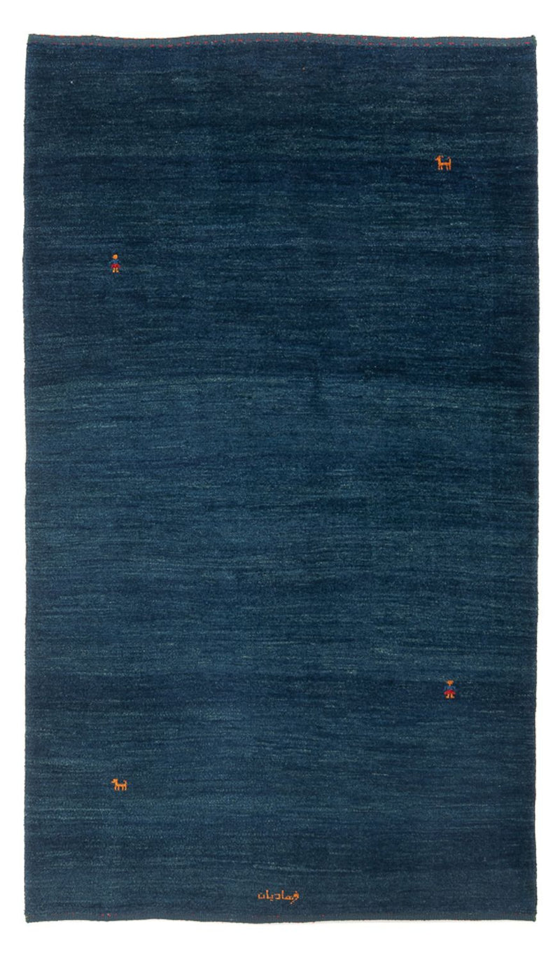 Alfombra Gabbeh - Persa - 216 x 132 cm - azul oscuro