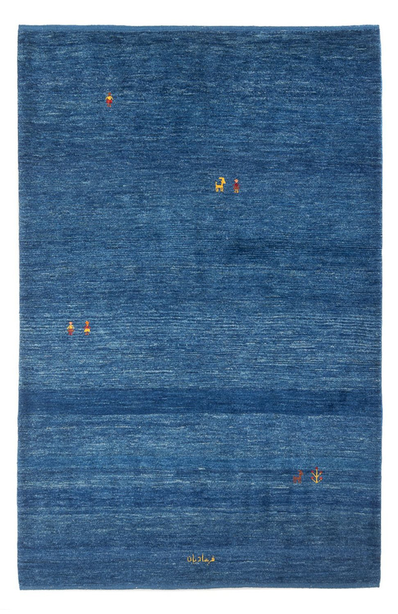 Alfombra Gabbeh - Persa - 205 x 145 cm - azul oscuro