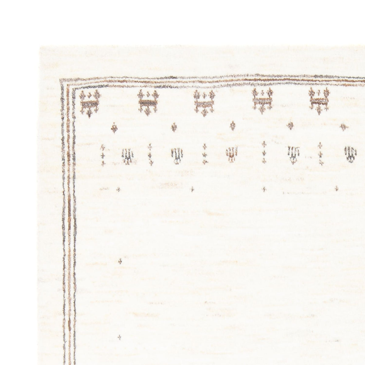 Alfombra Gabbeh - Persa - 198 x 150 cm - blanco