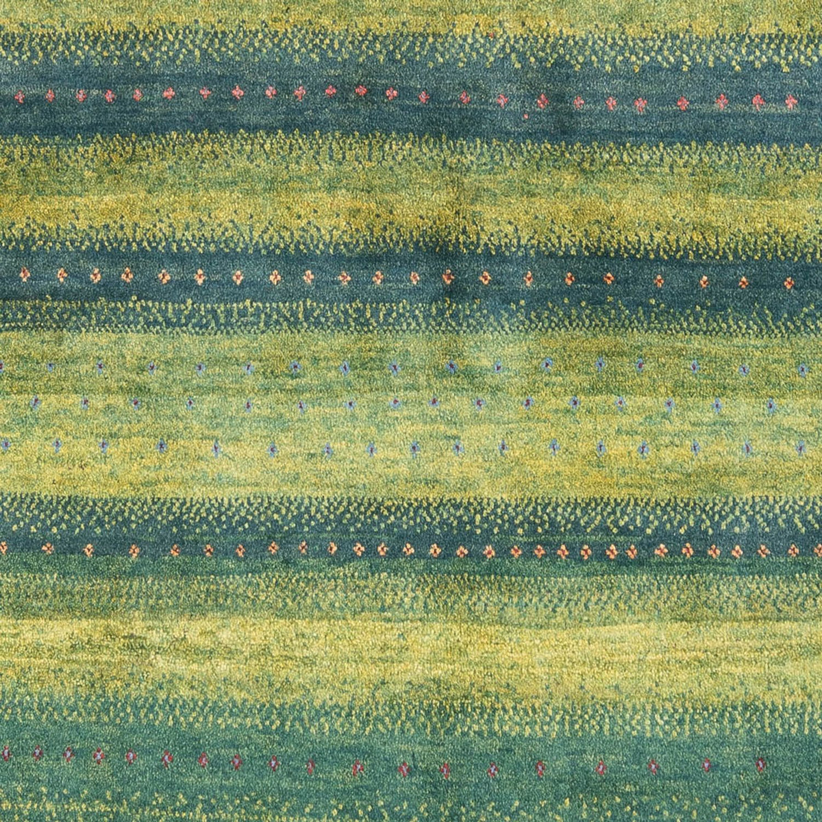 Alfombra Gabbeh - Persa - 204 x 148 cm - verde oscuro
