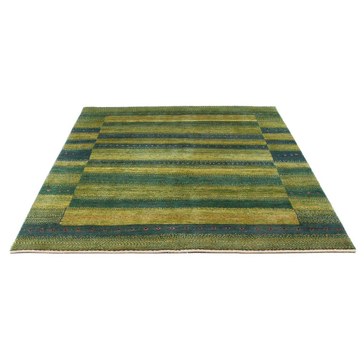Alfombra Gabbeh - Persa - 204 x 148 cm - verde oscuro