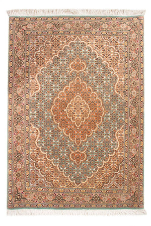 Alfombra persa - Tabriz - 118 x 82 cm - azul petróleo