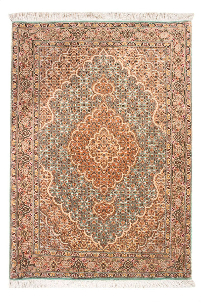 Alfombra persa - Tabriz - 118 x 82 cm - azul petróleo