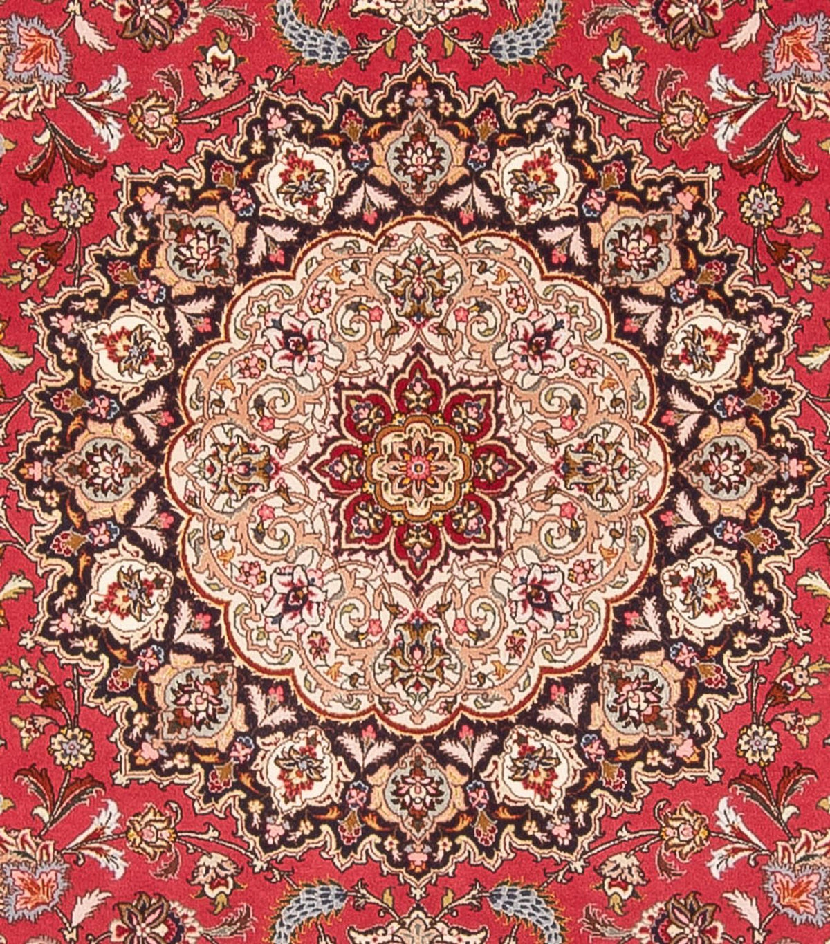 Alfombra Persa - Tabriz - Real cuadrado - 252 x 252 cm - rojo