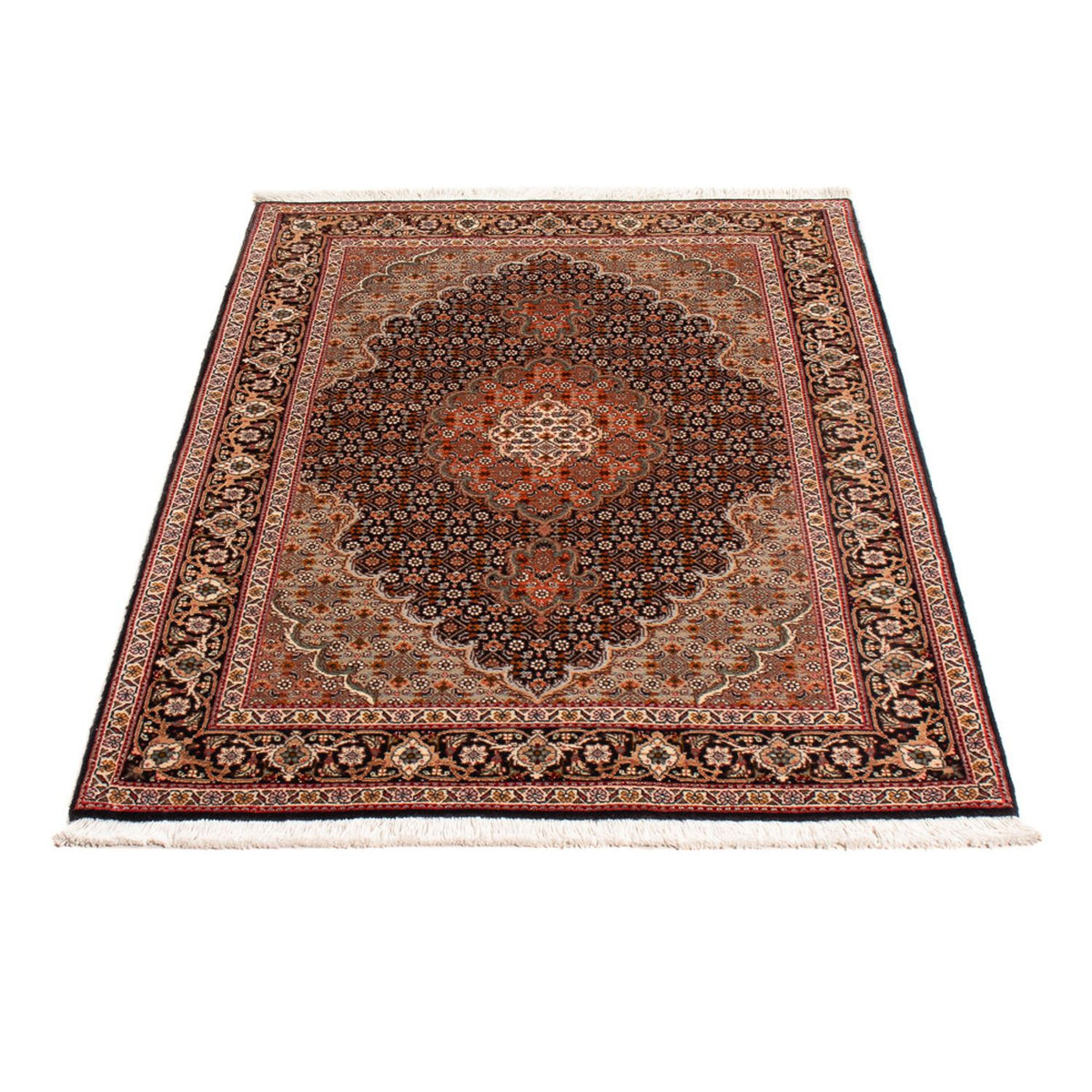 Alfombra Persa - Tabriz - Real - 122 x 84 cm - azul oscuro
