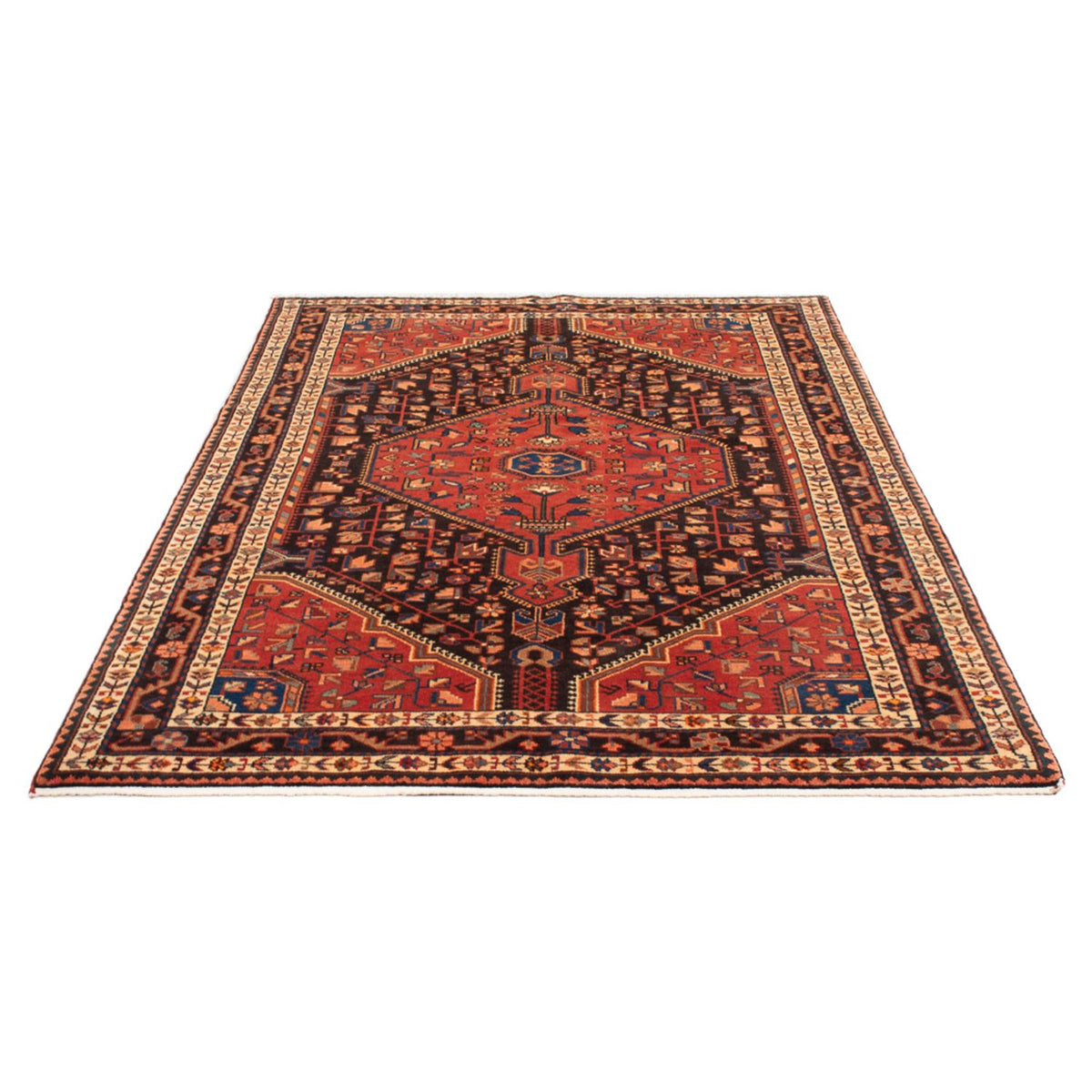 Alfombra persa - Nómada - 232 x 137 cm - azul oscuro
