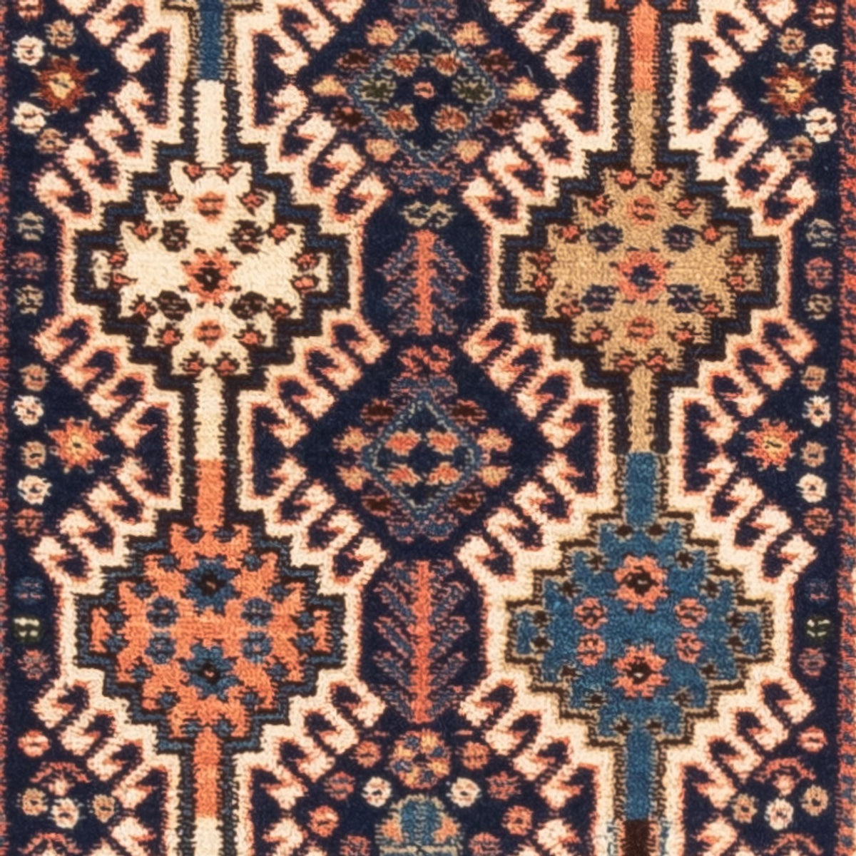 Alfombra de pasillo Alfombra persa - Nómada - 140 x 50 cm - azul oscuro