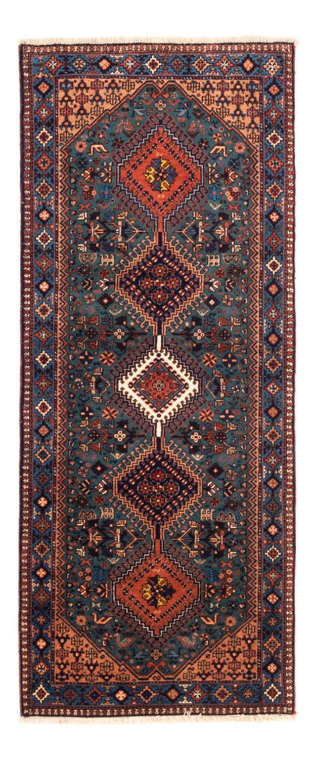 Alfombra de pasillo Alfombra persa - Nómada - 196 x 80 cm - azul