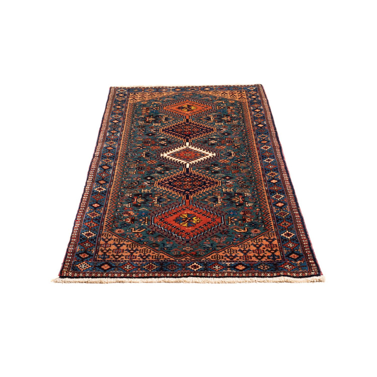 Alfombra de pasillo Alfombra persa - Nómada - 196 x 80 cm - azul
