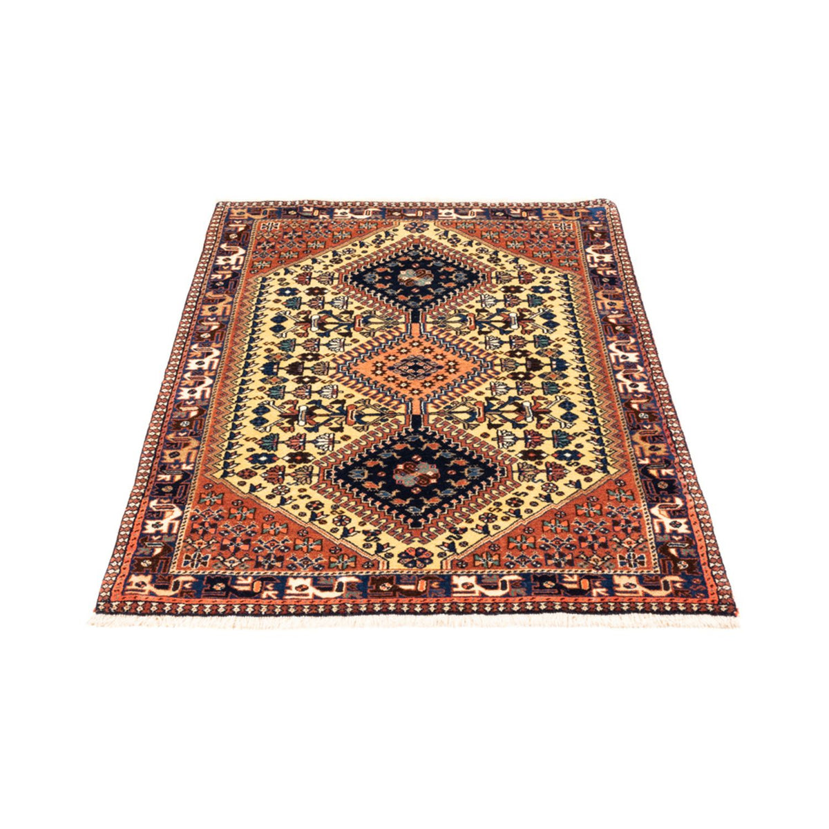 Alfombra persa - Nómada - 140 x 74 cm - crema
