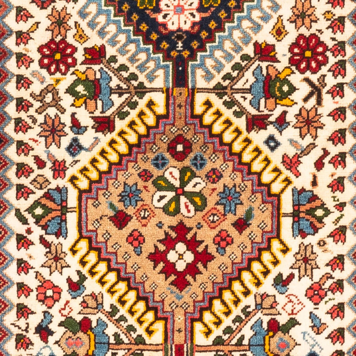 Alfombra de pasillo Alfombra persa - Nómada - 188 x 82 cm - crema