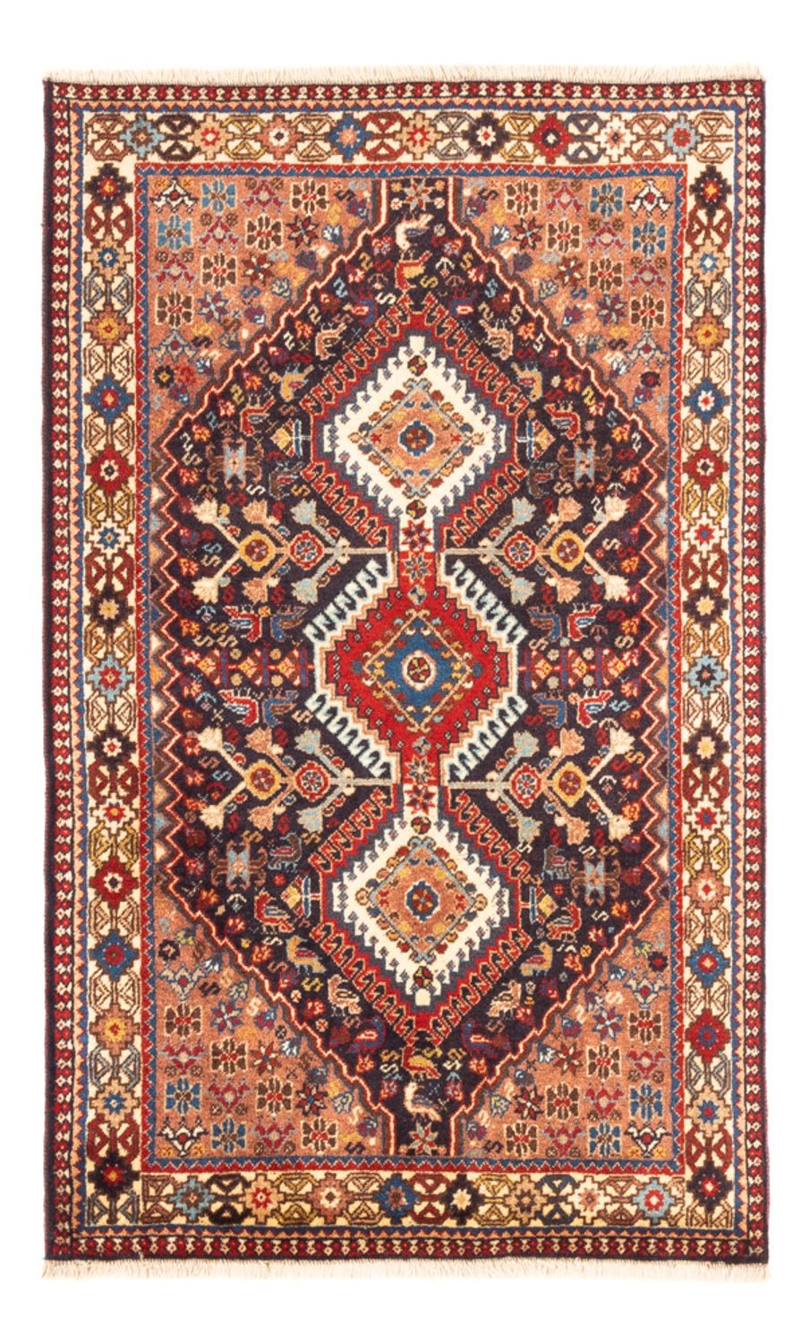Alfombra persa - Nómada - 130 x 80 cm - azul oscuro