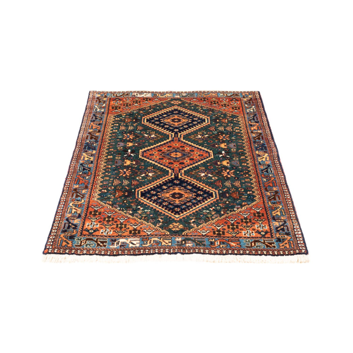 Alfombra persa - Nómada - 127 x 85 cm - azul oscuro
