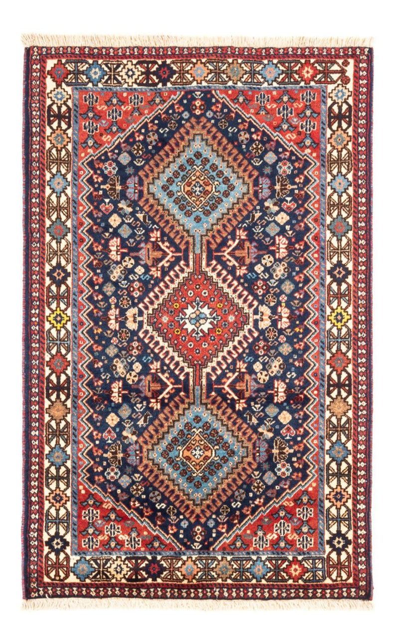 Alfombra persa - Nómada - 124 x 78 cm - azul oscuro