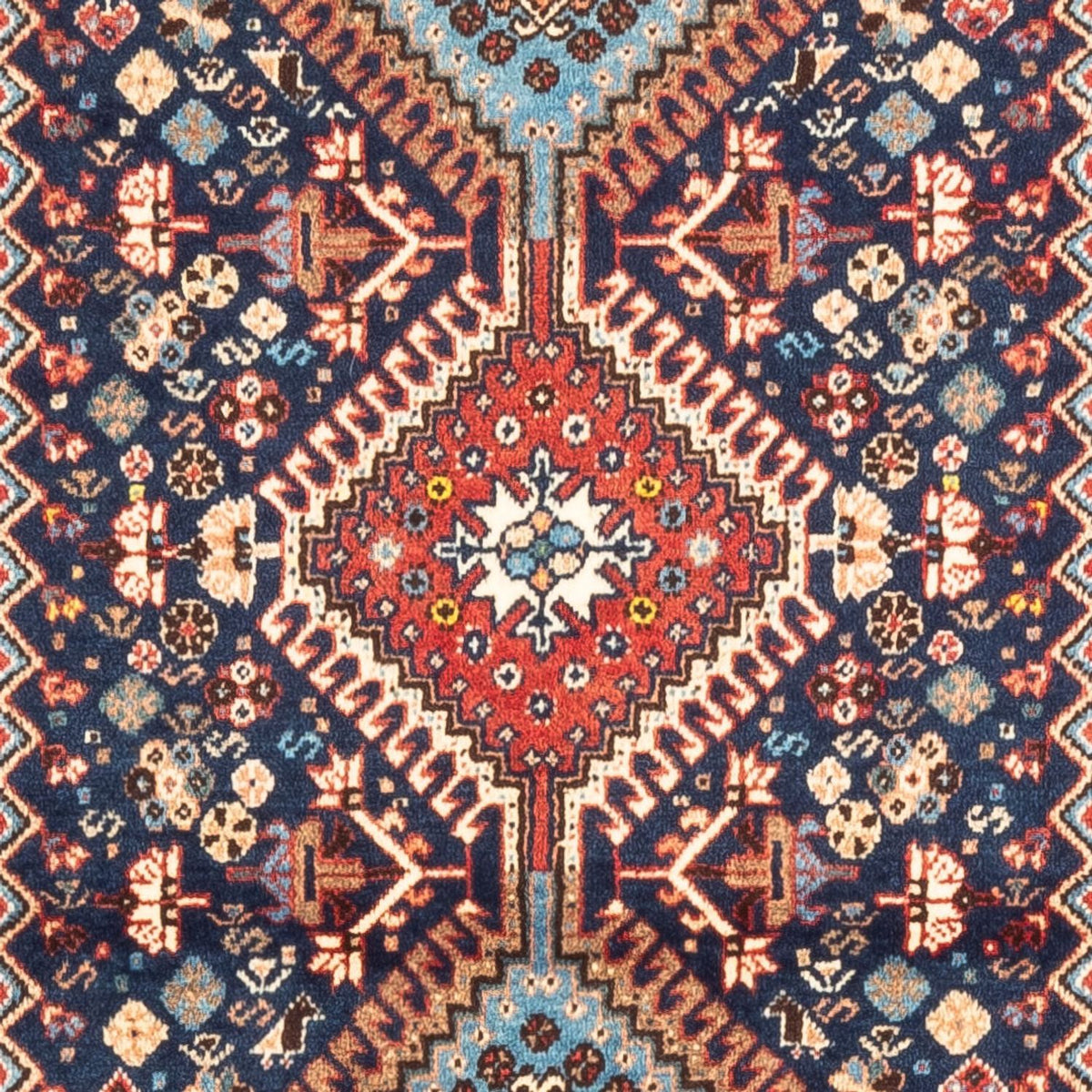 Alfombra persa - Nómada - 124 x 78 cm - azul oscuro