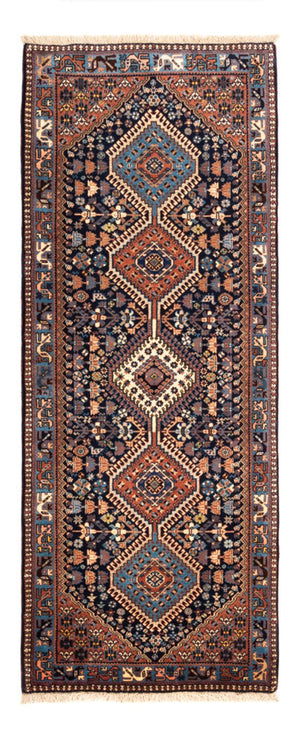 Alfombra de pasillo Alfombra persa - Nómada - 202 x 84 cm - azul oscuro