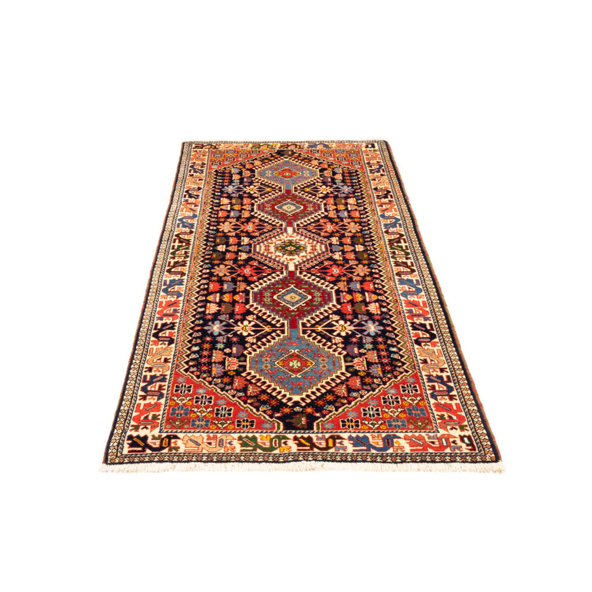 Alfombra de pasillo Alfombra persa - Nómada - 207 x 80 cm - azul oscuro