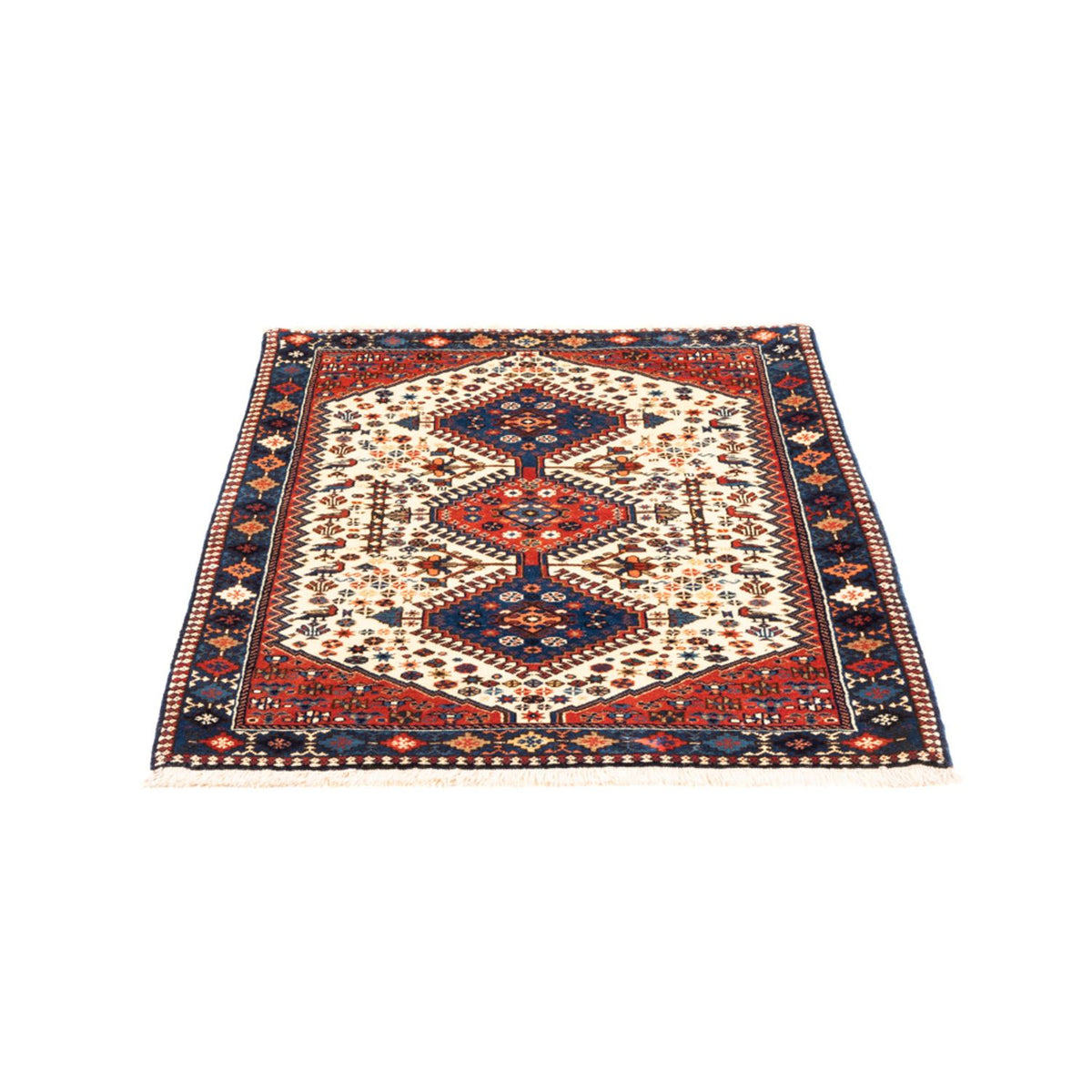 Alfombra persa - Nómada - 128 x 85 cm - crema