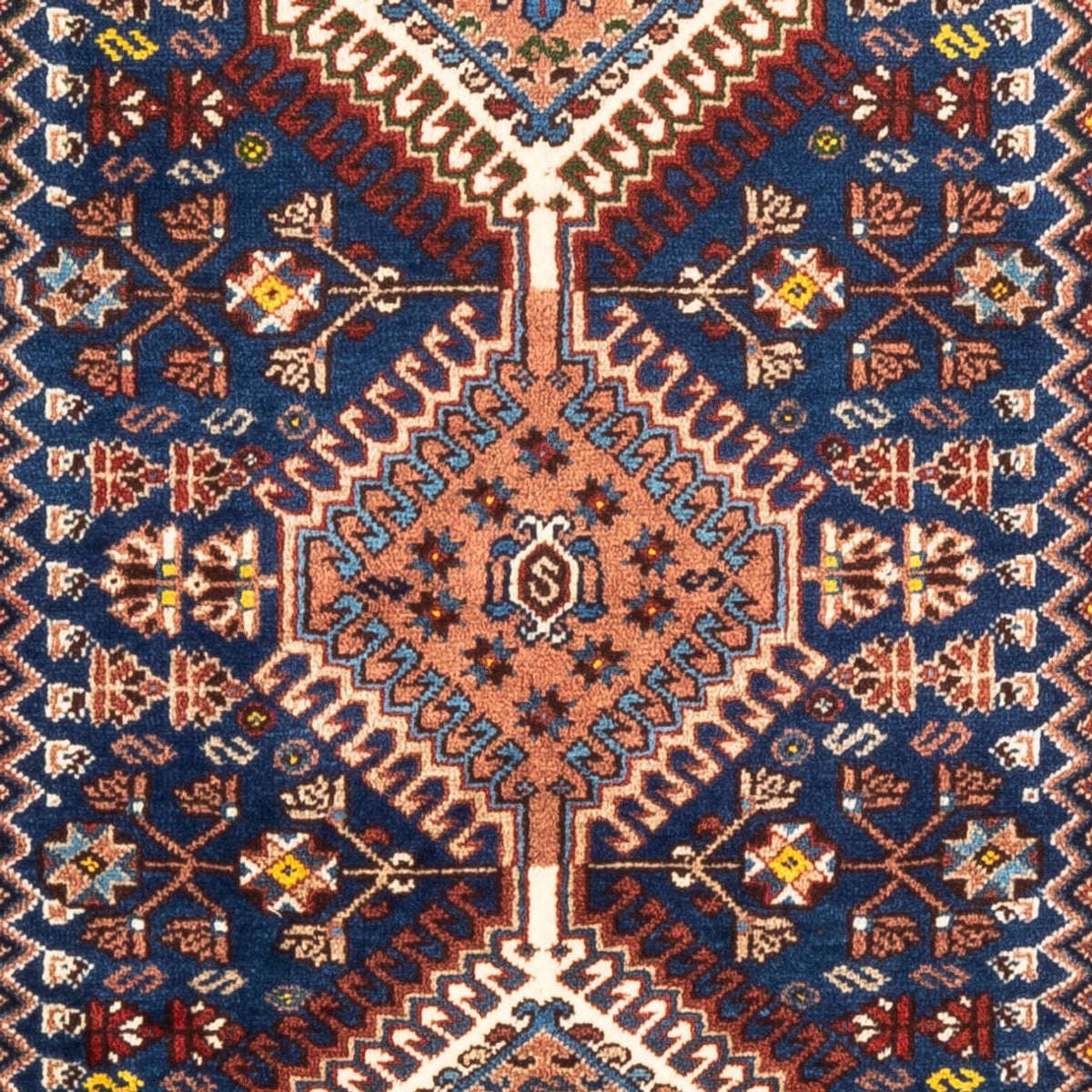 Alfombra persa - Nómada - 133 x 82 cm - azul oscuro