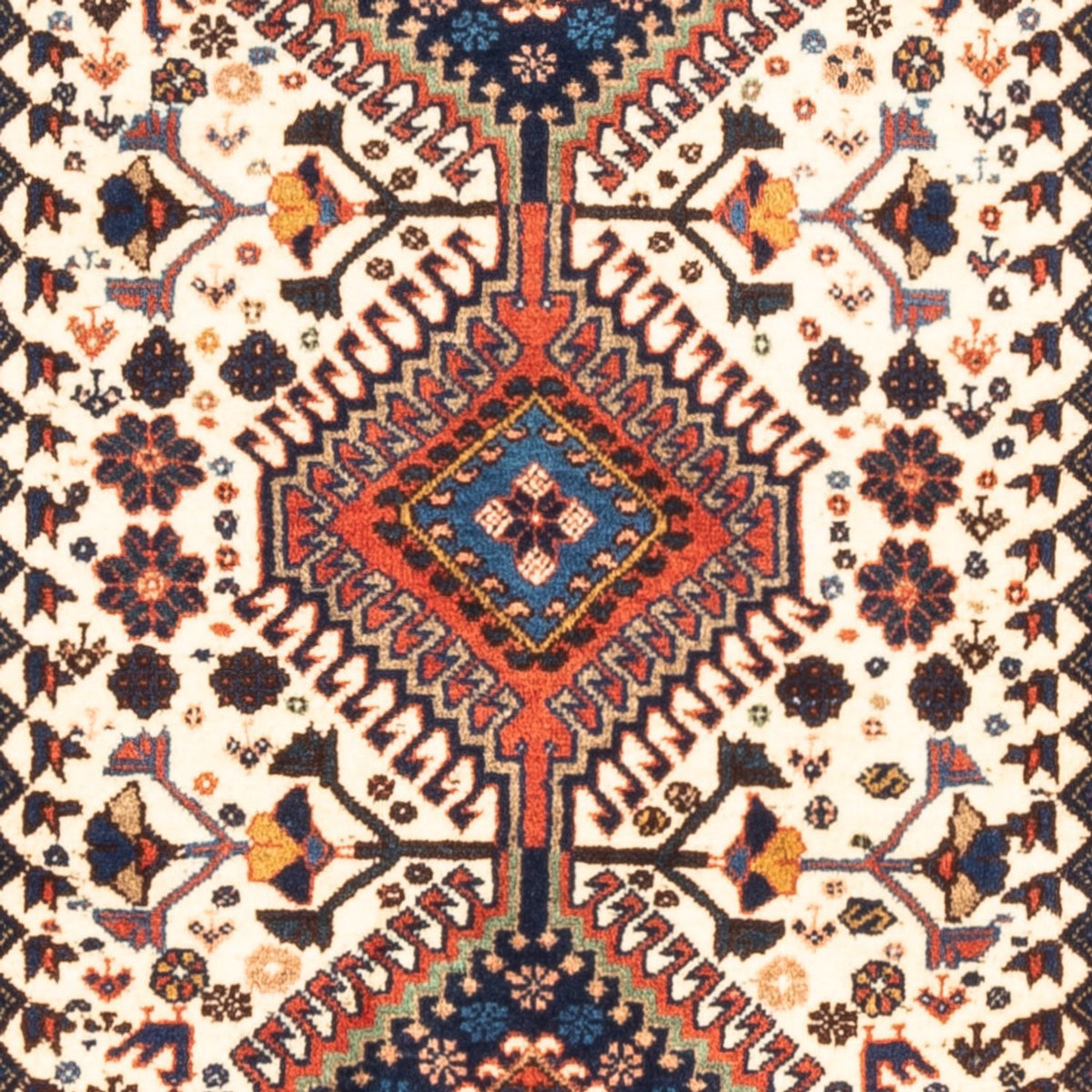 Alfombra persa - Nómada - 136 x 80 cm - crema
