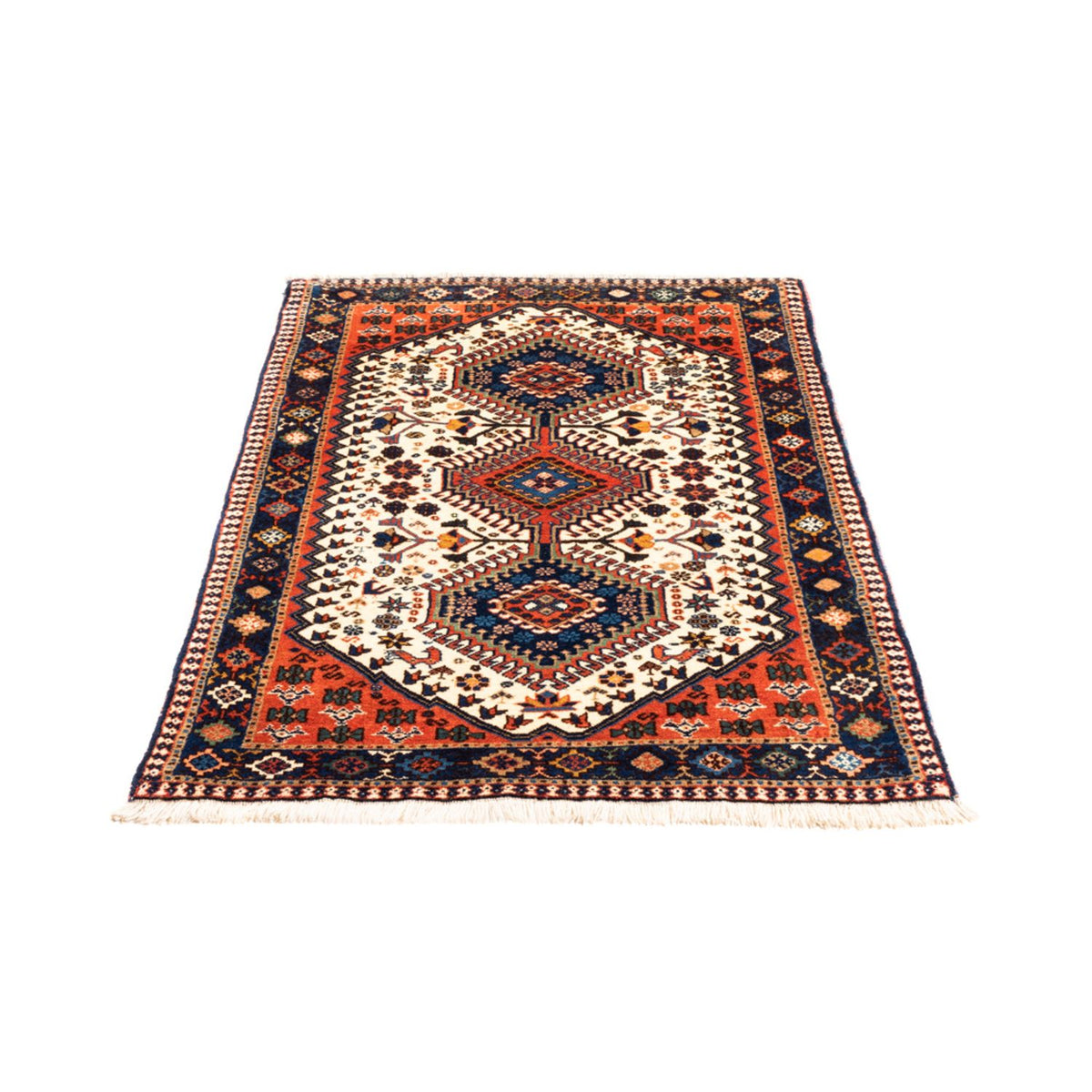 Alfombra persa - Nómada - 136 x 80 cm - crema