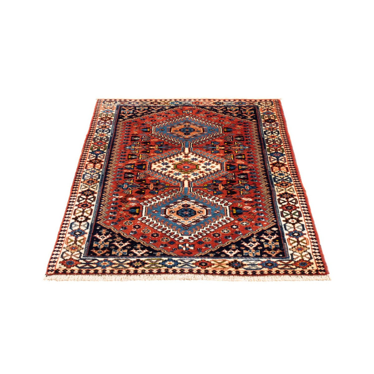 Alfombra persa - Nómada - 125 x 81 cm - rojo
