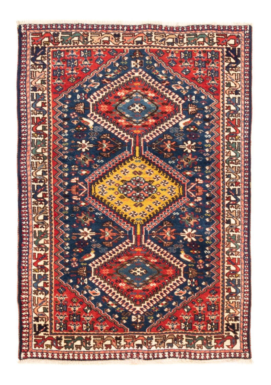 Alfombra persa - Nómada - 120 x 83 cm - azul oscuro