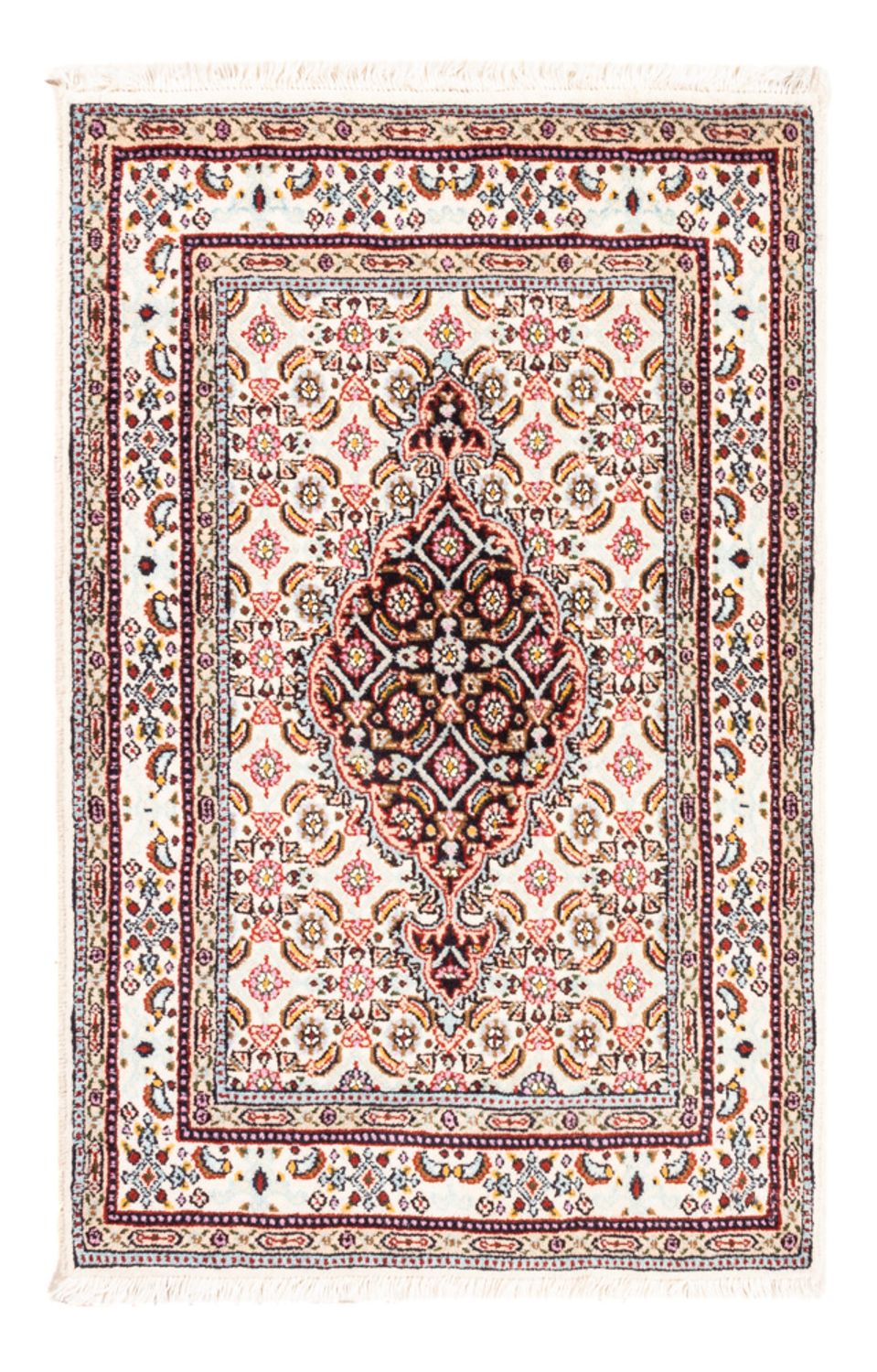 Alfombra persa - Clásica - Real - 90 x 60 cm - crema