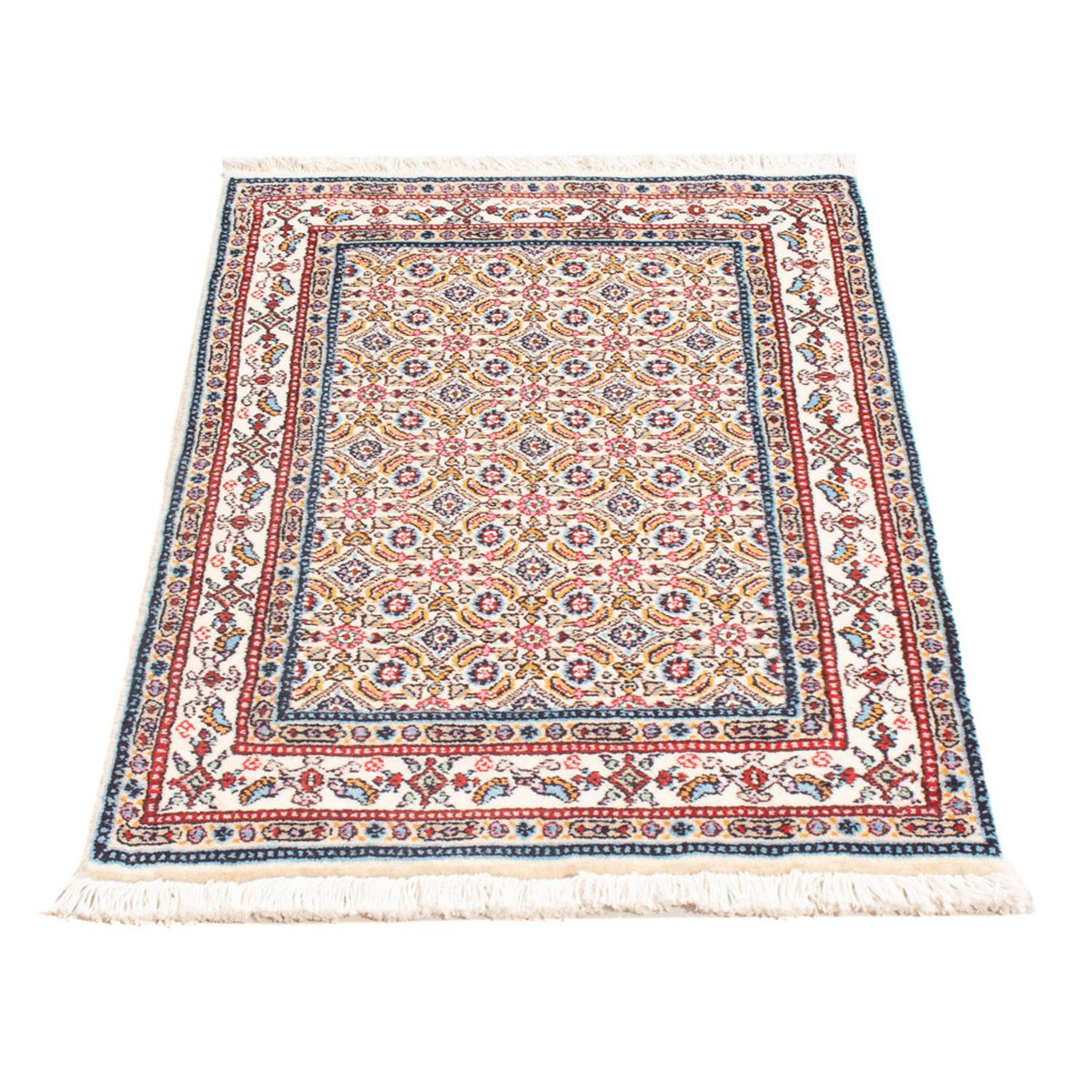 Alfombra persa - Clásica - Real - 90 x 60 cm - marrón claro