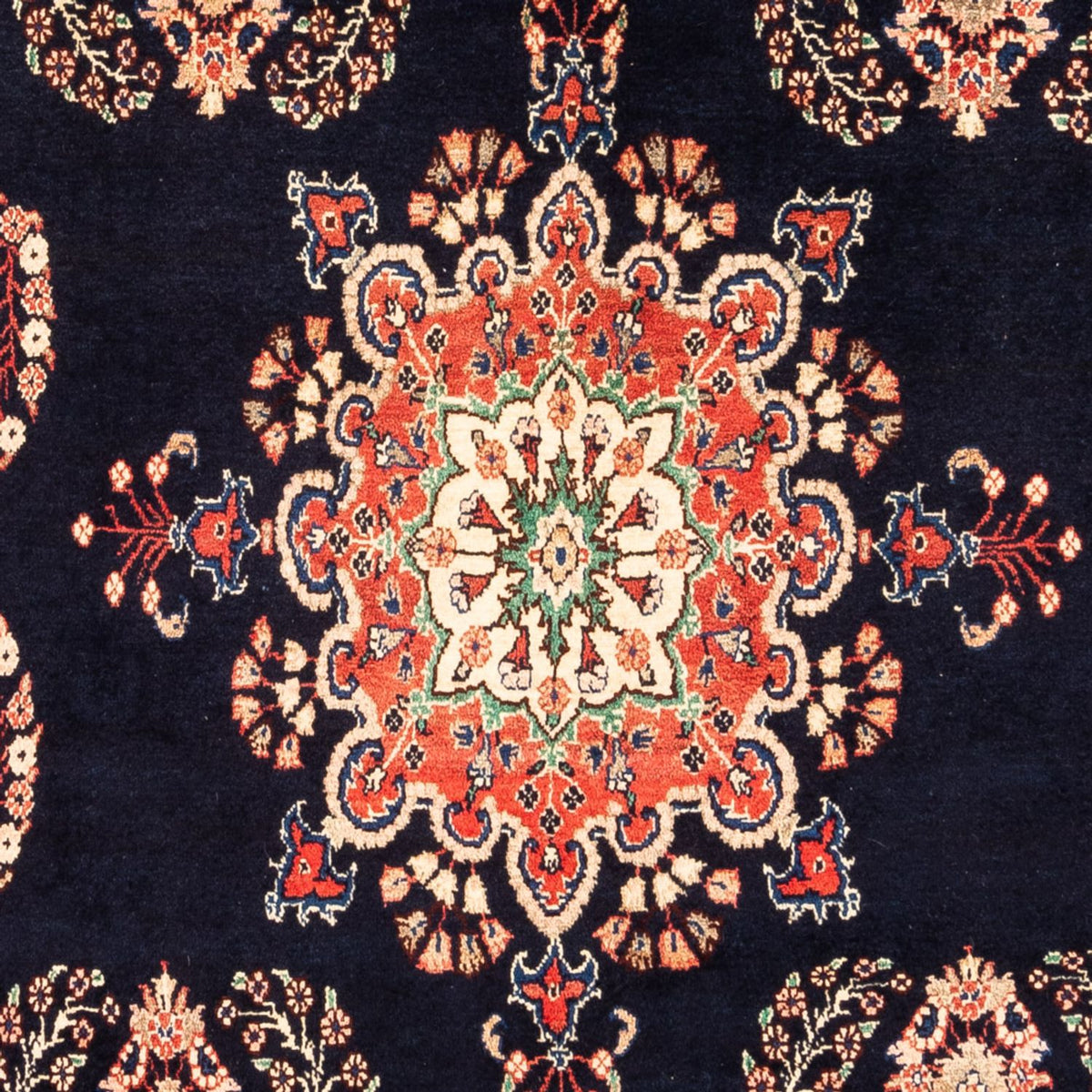 Alfombra persa - Nómada - Real - 290 x 195 cm - azul oscuro