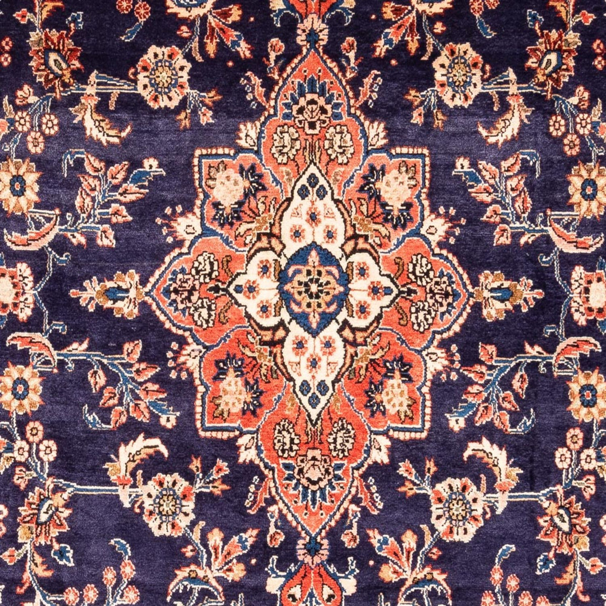 Alfombra persa - Nómada - 338 x 216 cm - azul oscuro