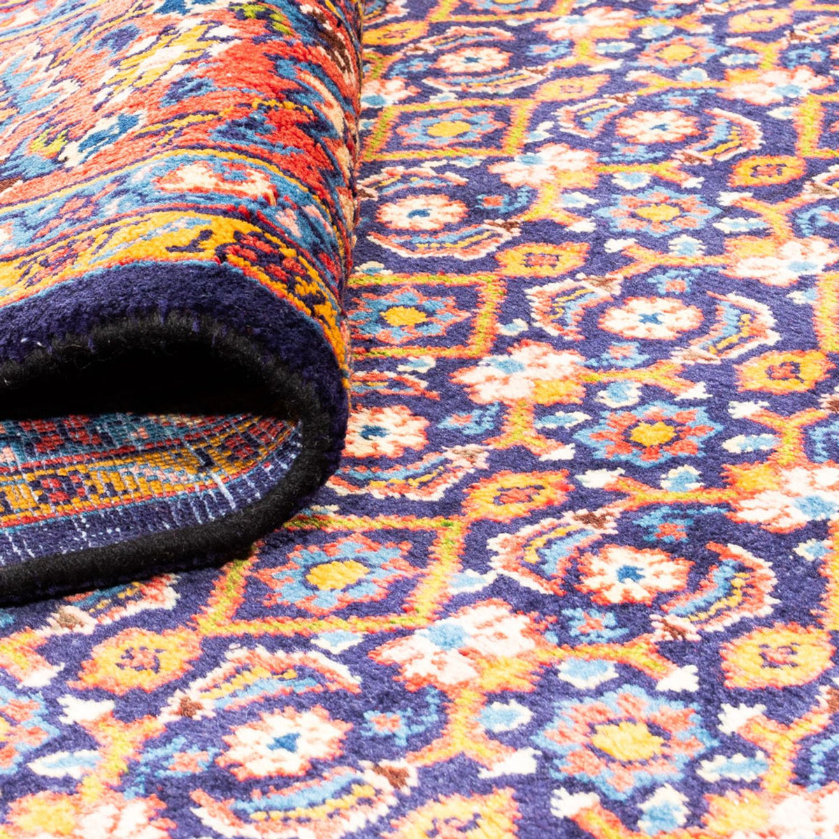 Alfombra persa - Nómada - 321 x 240 cm - azul oscuro