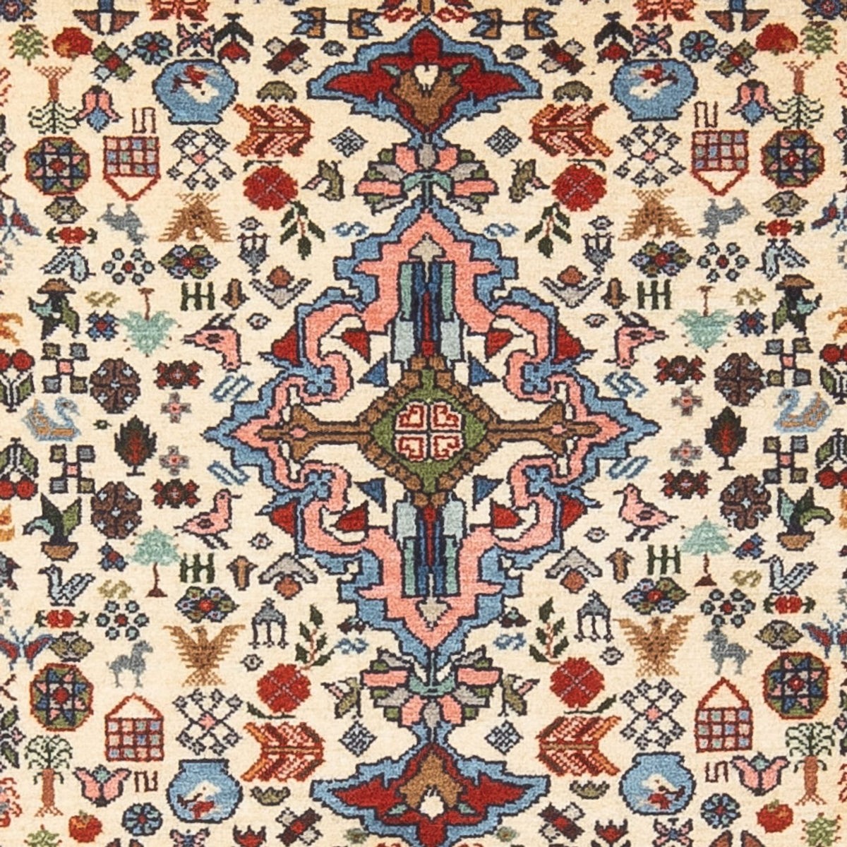 Alfombra persa - Nómada - 156 x 97 cm - crema