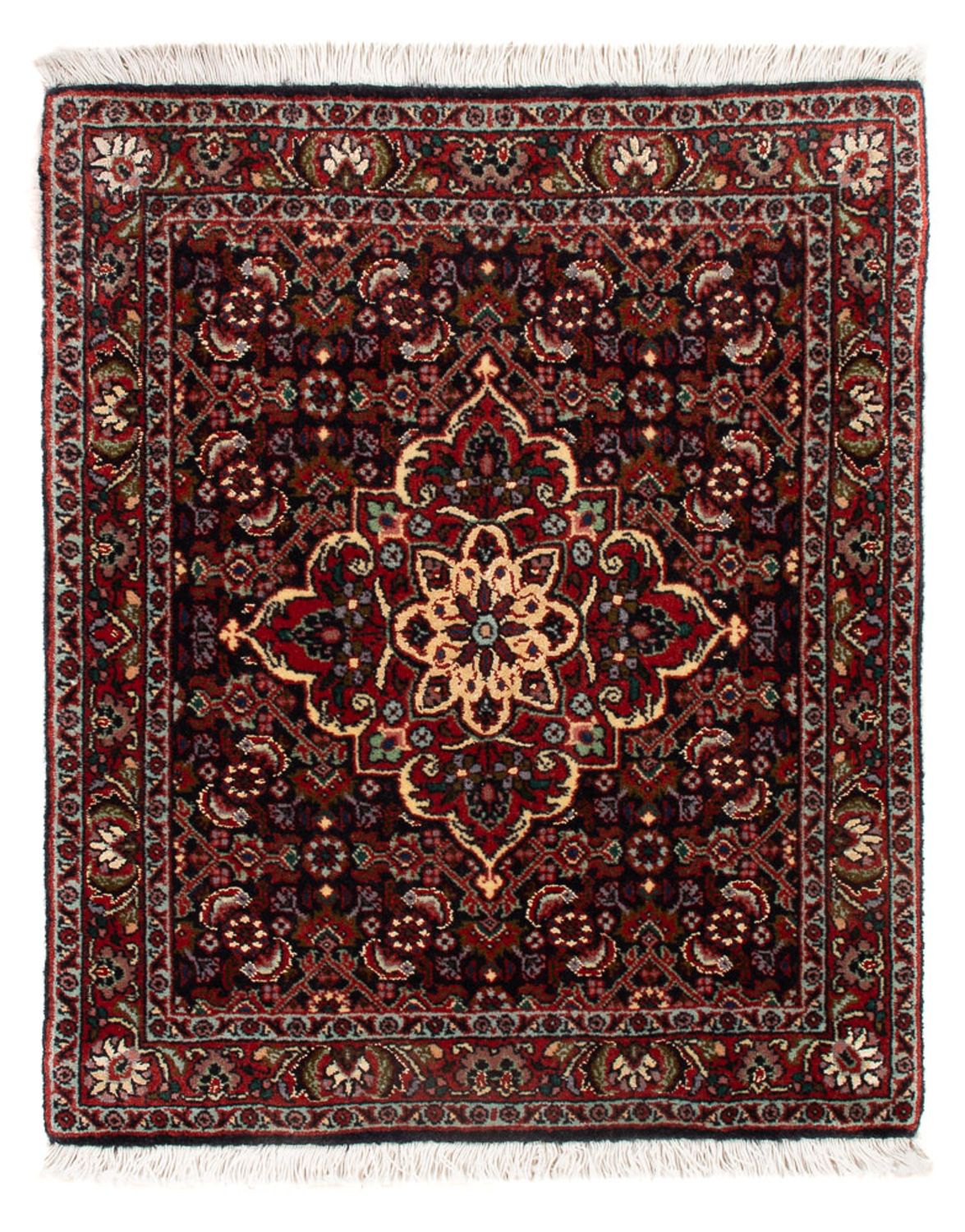 Alfombra persa - Bidjar - 71 x 46 cm - azul oscuro