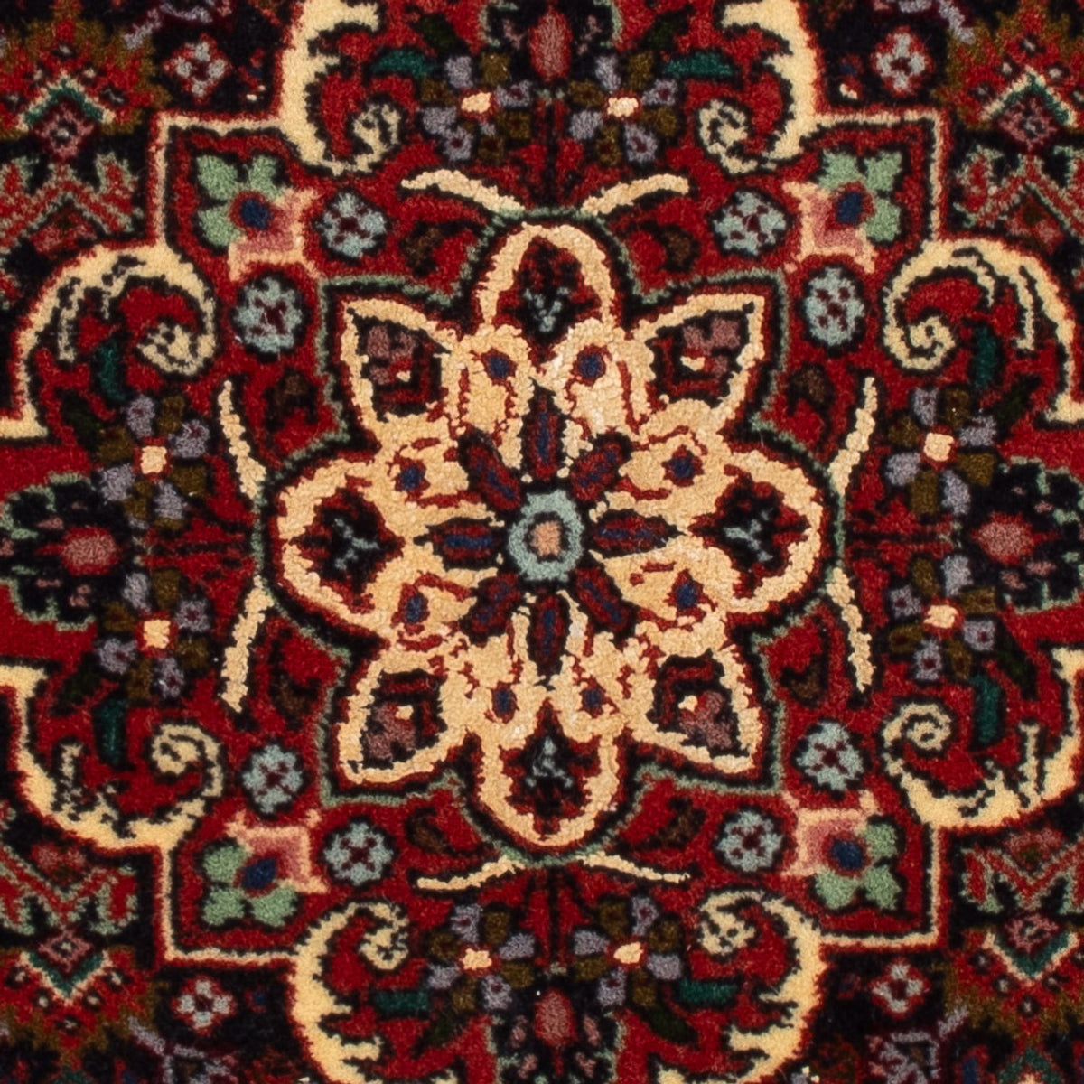 Alfombra persa - Bidjar - 71 x 46 cm - azul oscuro