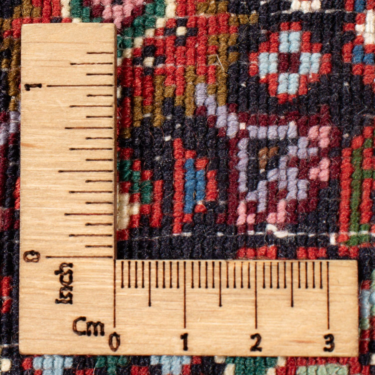 Alfombra persa - Bidjar - 71 x 46 cm - azul oscuro