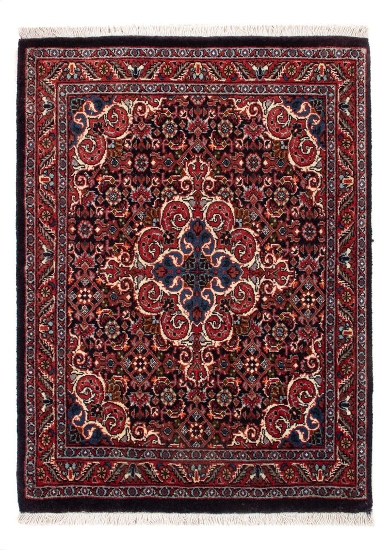 Alfombra persa - Bidjar - 73 x 53 cm - azul oscuro