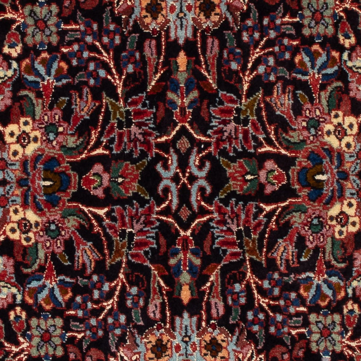 Alfombra persa - Bidjar - 117 x 60 cm - azul oscuro