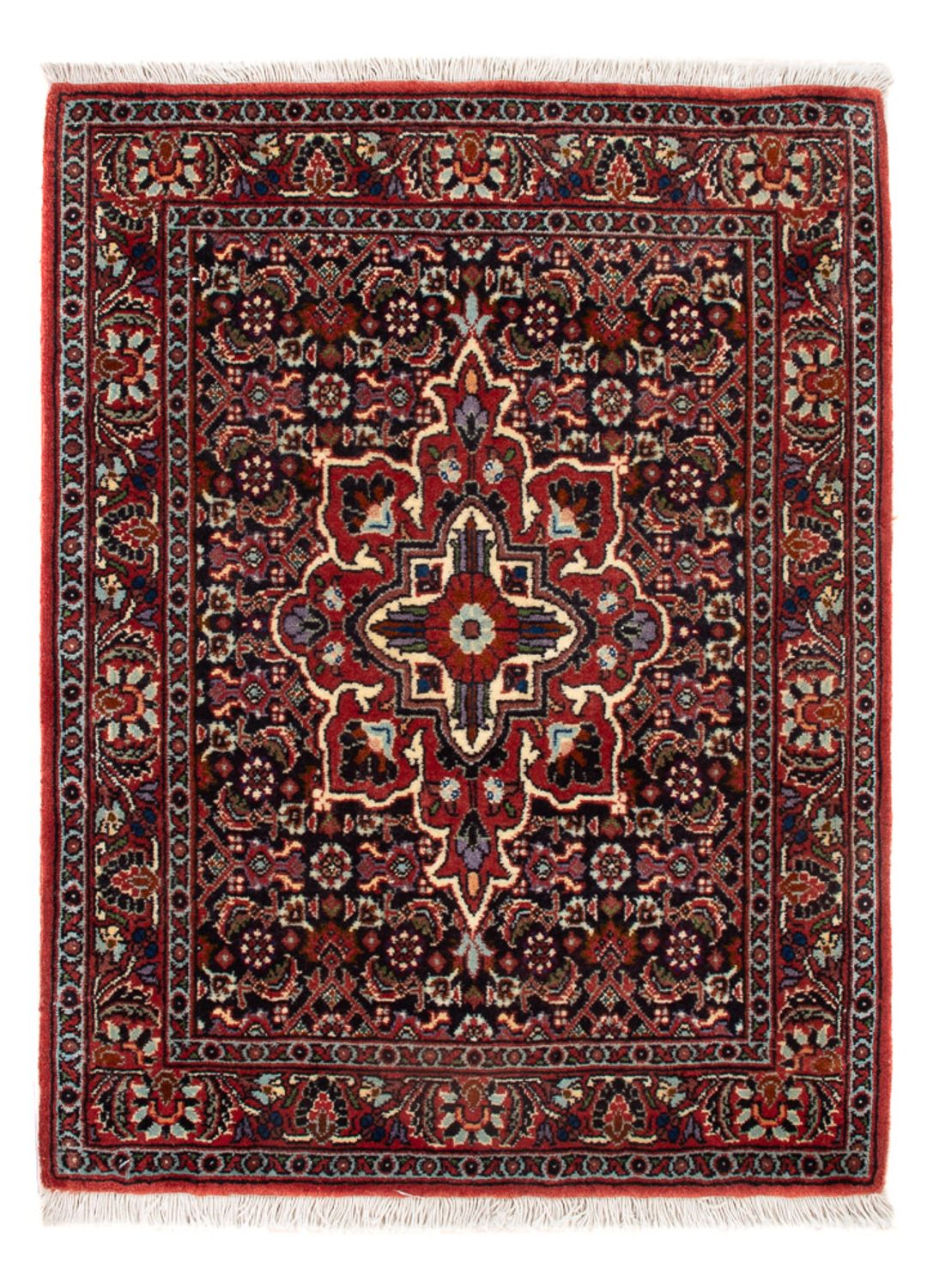 Alfombra persa - Bidjar - 68 x 52 cm - azul oscuro