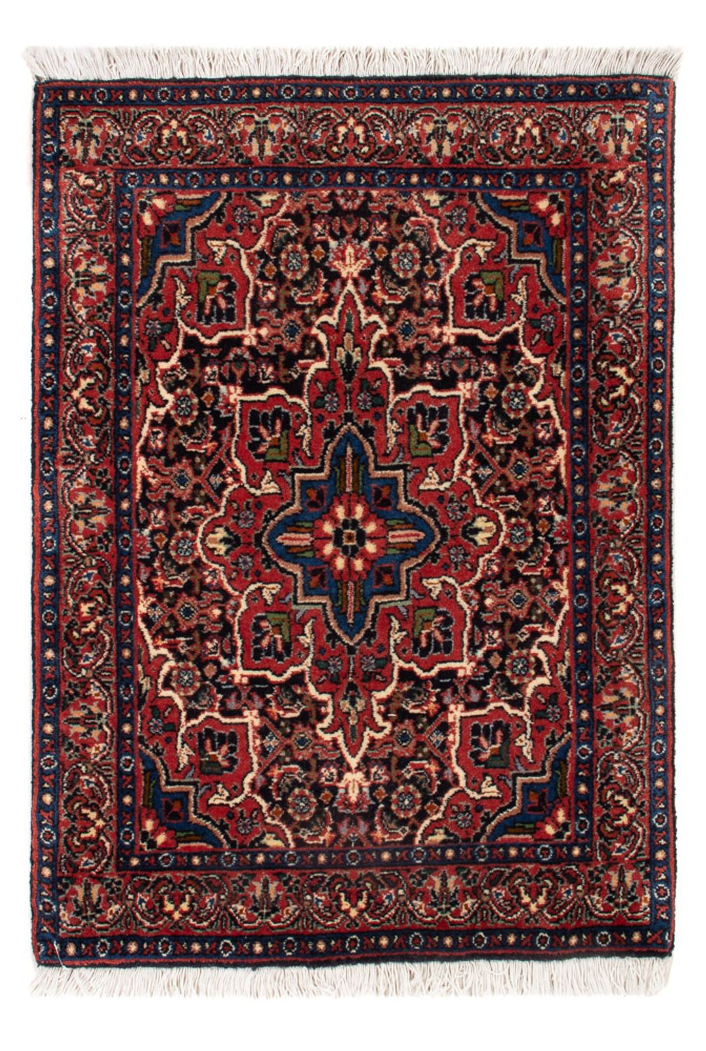 Alfombra persa - Bidjar - 72 x 50 cm - azul oscuro