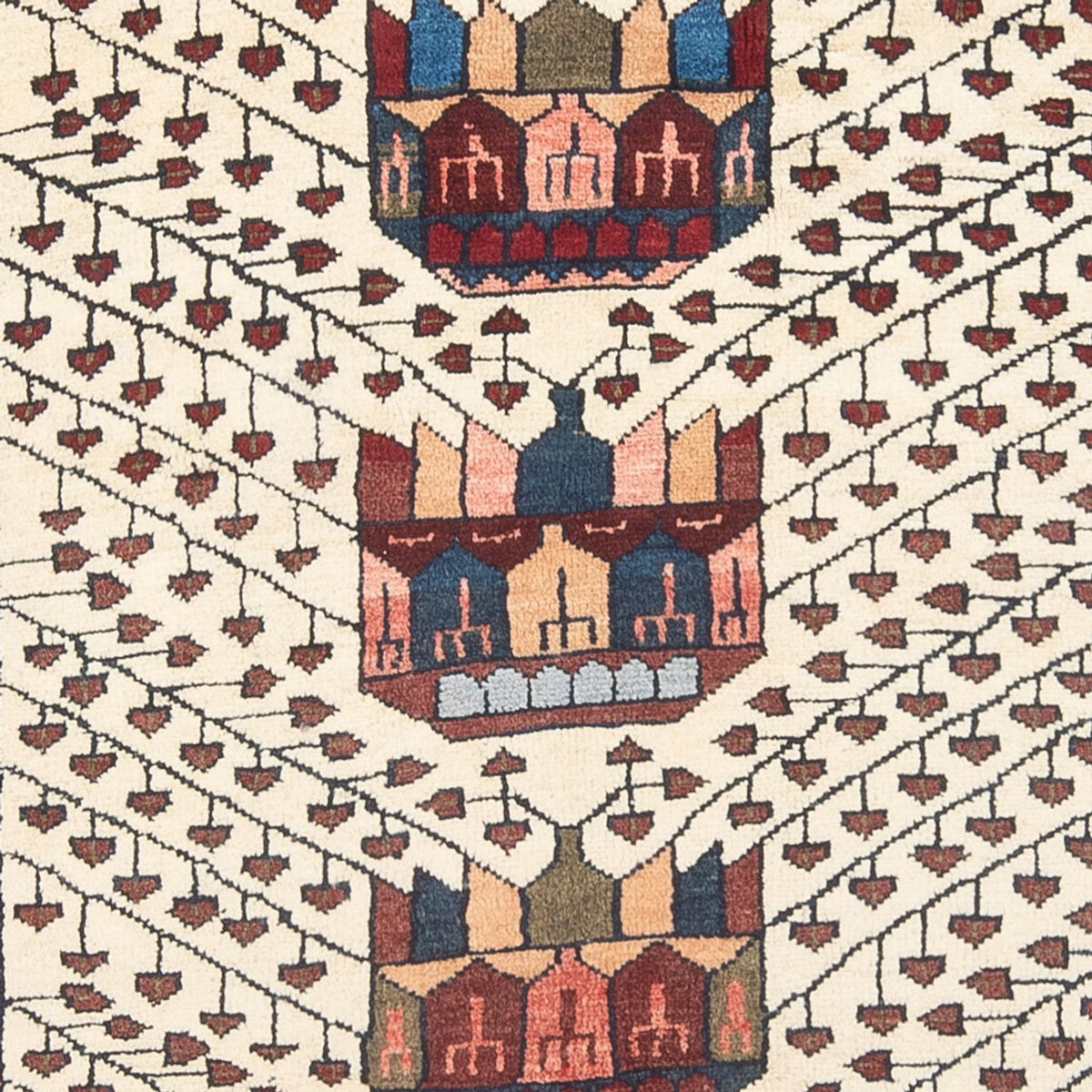 Alfombra persa - Nómada - 206 x 124 cm - crema